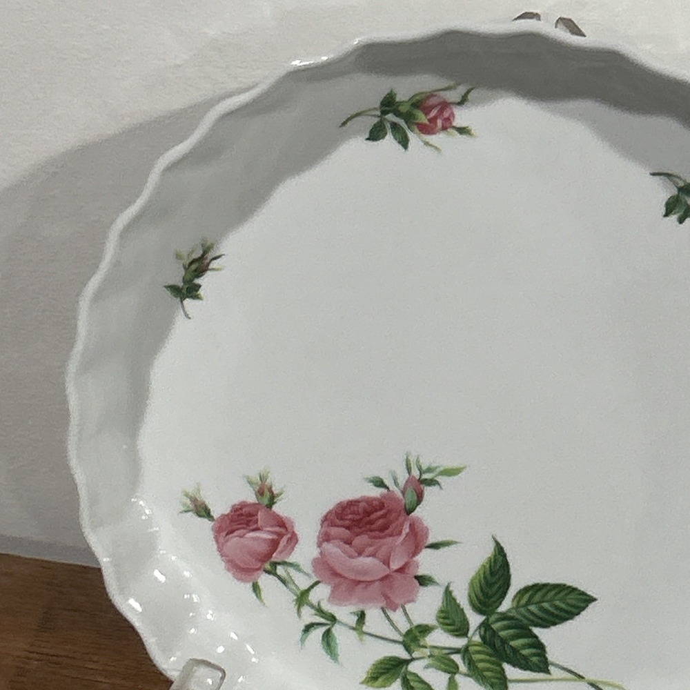 Vintage Christineholm‎ Porcelain Pink Rose Pie/Tart Plate Dish - Picture 5 of 12